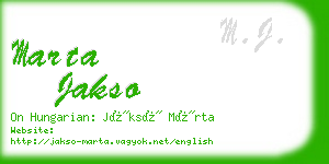 marta jakso business card